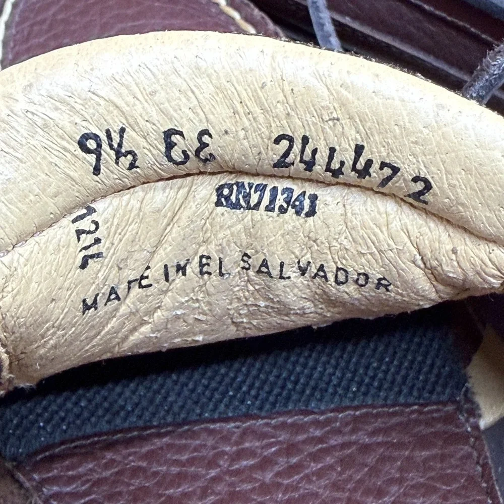 LL BEAN Allagash Moc Toe Loafers Mens 9.5 EE Brown Leather Handsewn Outdoor
